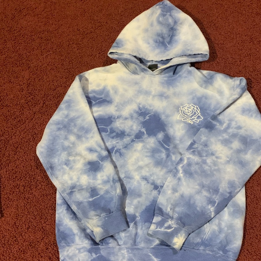 Obey Tie Dye Blue Rose Hoodie